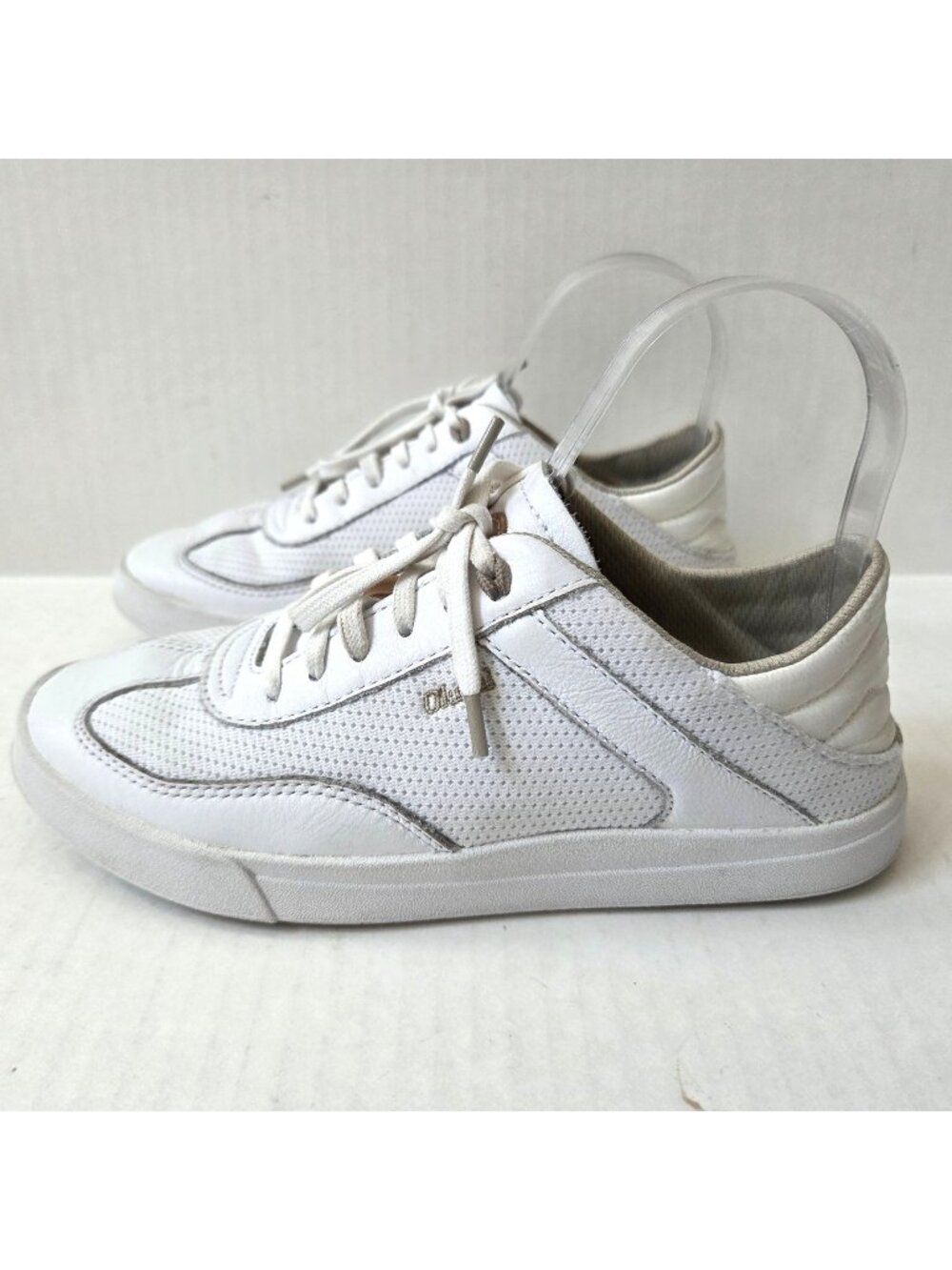 OluKai Shoes Womens 6 White Kilea Classic Court Sneakers Collapsible Heel